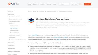 
                            1. Custom Database Connections - Auth0