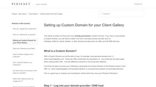 
                            6. Custom Domain with 1and1 ? Customer Feedback for Pixieset