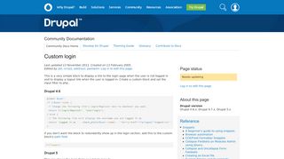 
                            3. Custom login | Drupal.org