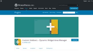 
                            2. Custom Sidebars - WordPress.org