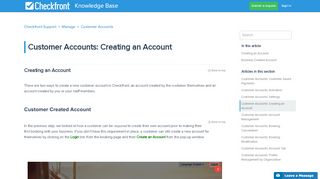 
                            7. Customer Accounts: Creating an Account – Checkfront Support