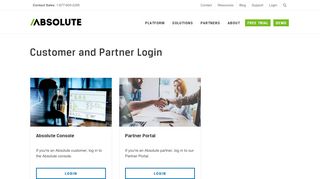 
                            1. Customer and Partner Login | Absolute