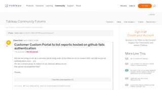 
                            5. Customer Custom Portal to list reports hosted on github fails ...