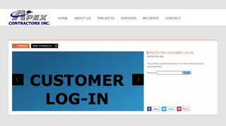 
                            11. Customer Log-In - Apex Contractors, Inc: General Contractor