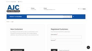 
                            4. Customer Login - AJC Distribution