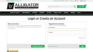 
                            4. Customer Login - Alligator Performance