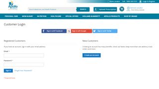 
                            3. Customer Login - Apollo Pharmacy