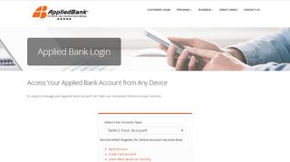 
                            1. Customer Login - Applied Bank