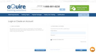 
                            8. Customer Login | aQuire™ Training Solutions