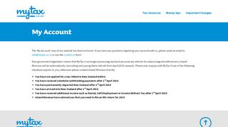 
                            9. Customer Login Area | MyTax.co.nz