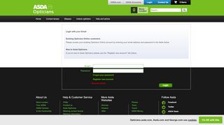 
                            7. Customer Login | Asda Opticians