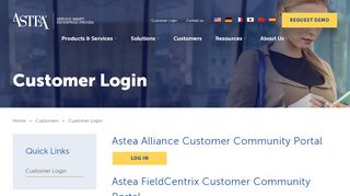 
                            1. Customer Login - Astea