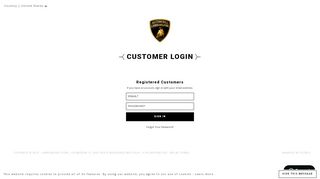 
                            9. Customer Login - b2b.lamborghinistore.com