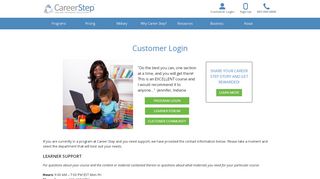 
                            8. Customer Login | Career Step