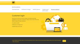 
                            2. Customer login | Deutsche Post | Rentenservice