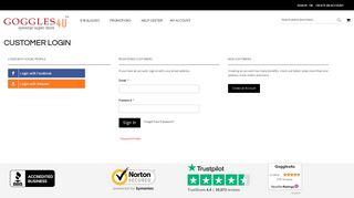 
                            8. Customer Login - goggles4u.com