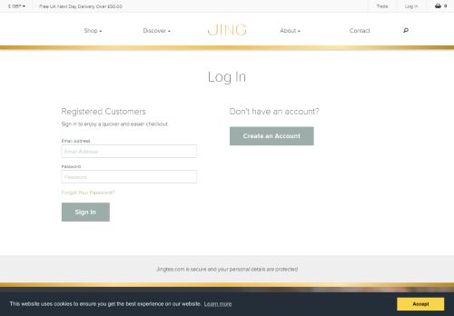 
                            6. Customer Login | JING Tea