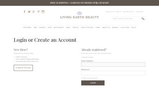 
                            5. Customer Login - Living Earth Beauty