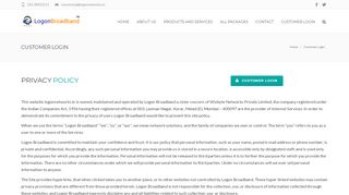 
                            6. Customer Login – Logon Broadband