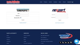 
                            1. Customer Login – Parts Authority