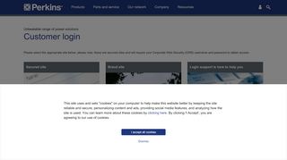 
                            2. Customer login | Perkins Engines