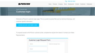 
                            2. Customer Login - Precon