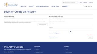 
                            7. Customer Login - proactivecollege.co.za