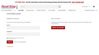 
                            11. Customer Login - Rural King
