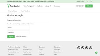 
                            9. Customer Login - shop.frontpointsecurity.com