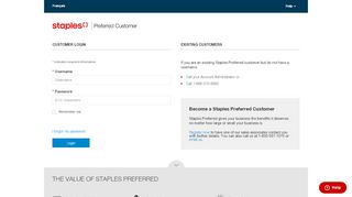 
                            11. Customer Login - staplespreferred.ca