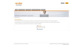 
                            2. Customer Login - Support Aruba Networks