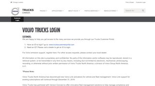 
                            7. Customer Login | Volvo Trucks Canada