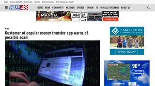 
                            2. Customer of popular money transfer app warns of ... - WAFF-TV