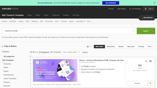 
                            2. Customer Portal HTML Website Templates from ThemeForest