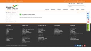 
                            2. Customer Portal - Jindal Steel