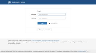 
                            8. Customer Portal - Login - Cineca