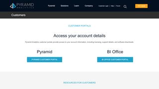 
                            4. Customer Portal Login - Pyramid 2018 and BI Office - Pyramid Analytics