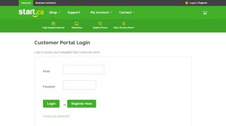 
                            7. Customer Portal Login - Start Communications