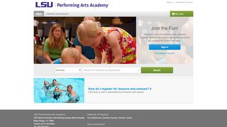 
                            6. Customer Portal- LSU Performing Arts Academy