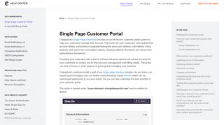 
                            3. Customer Portal: Self Service Portal - Chargebee Docs