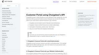 
                            10. Customer Portal: Self Service Portal via API- Chargebee Docs