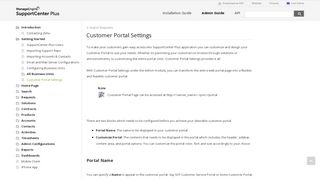 
                            7. Customer Portal Settings - ManageEngine