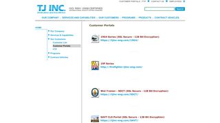 
                            9. Customer Portals - TJ, Inc.