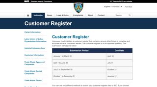 
                            2. Customer Register - BIC - NYC.gov