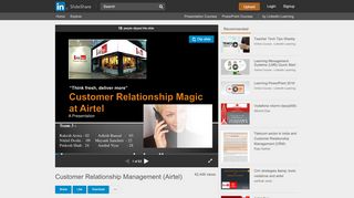 
                            3. Customer Relationship Management (Airtel) - SlideShare