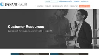
                            1. Customer Resources | Signant Health
