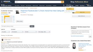 
                            9. Customer reviews: Portal from Facebook. Smart, Hands ... - Amazon.com