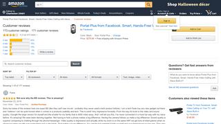 
                            2. Customer reviews: Portal Plus from Facebook. Smart ... - Amazon.com