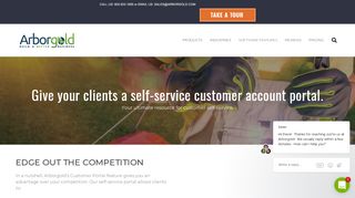 
                            3. Customer self-service portal; a unique Arborgold feature