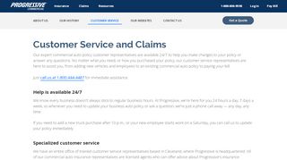 
                            7. Customer Service and Claims | Progressive Commercial